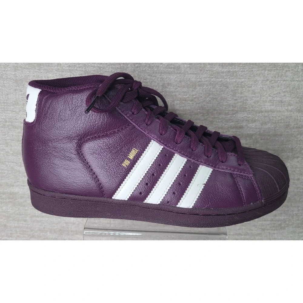 Adidas Pro Model Red Night High Top Sneakers Purple AC7646 Mens 5.5 Womens 7